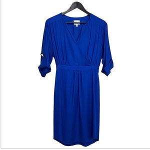 Vintage Milly of New York Royal Blue Silk Blend Mini Dress